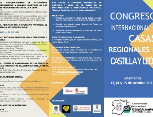 13,14 y 15 de Octubre 2023: Congreso Internacional de Casas Regionales de Castilla y León
