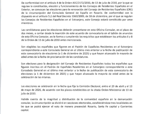 CONVOCATORIA ELECCIONES CRE ROSARIO