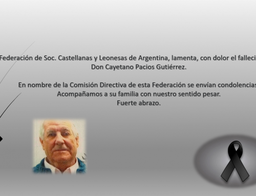 Condolencias Don Cayetano Pacios Gutierrez
